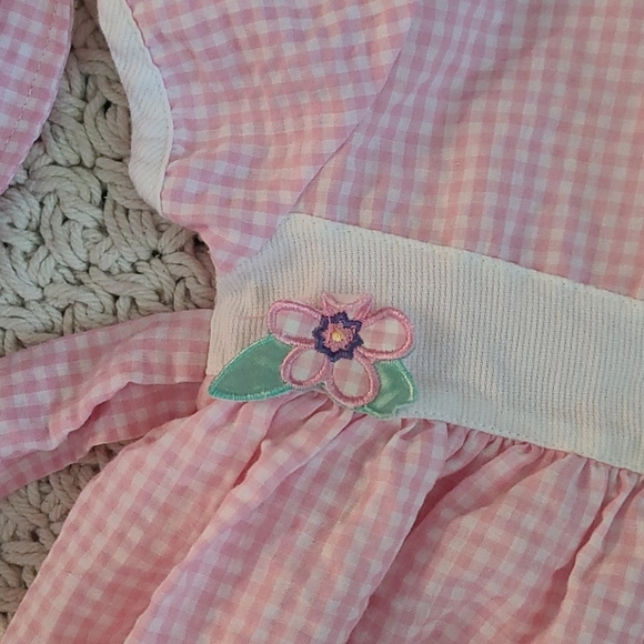 BEAUTIFUL SUMMER 18 MONTHS DRESS / HAT PINK WHITE - Picture 5 of 16